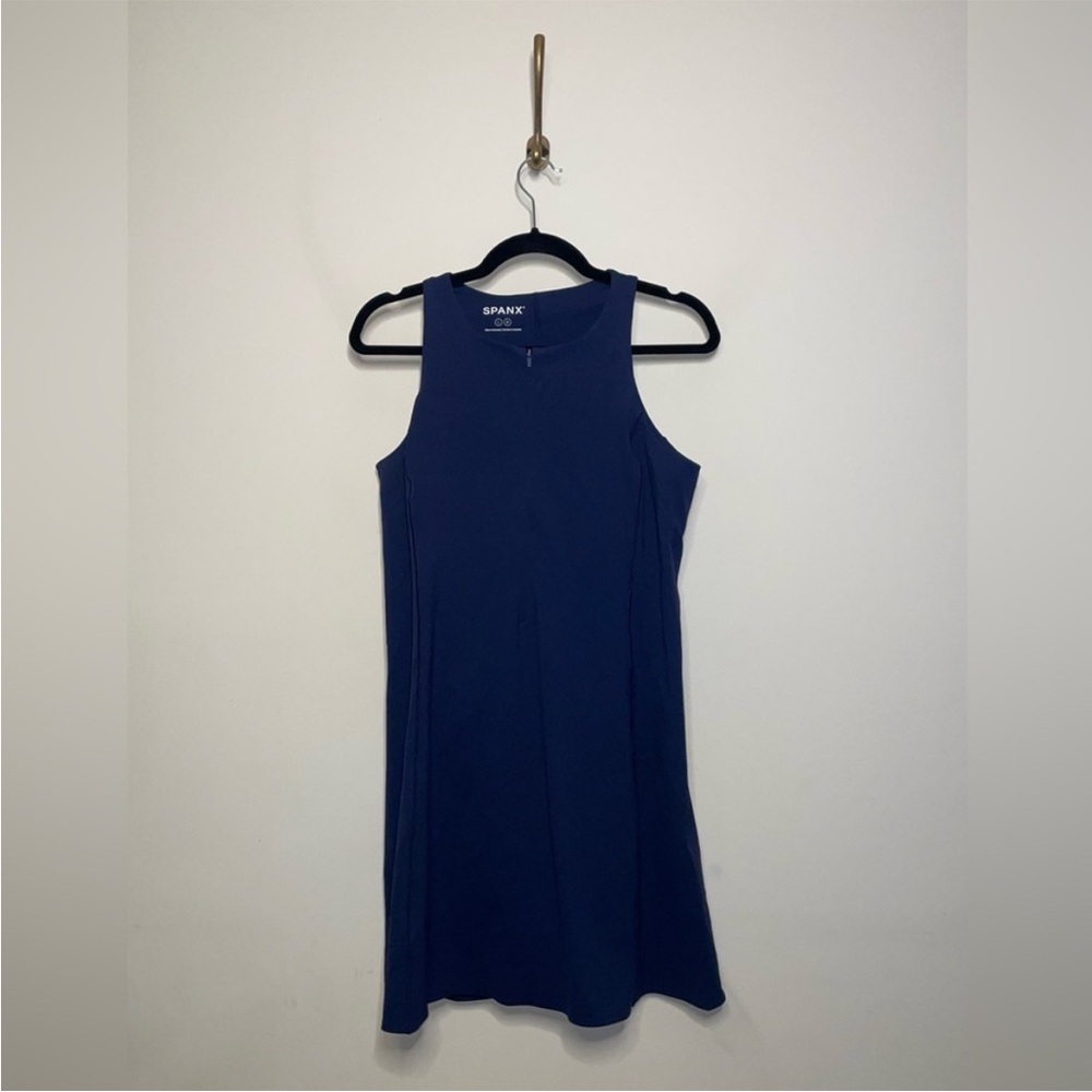 SPANX Shape Get Moving Zip Front Dress in Timeless Navy - Picture 6 of 9